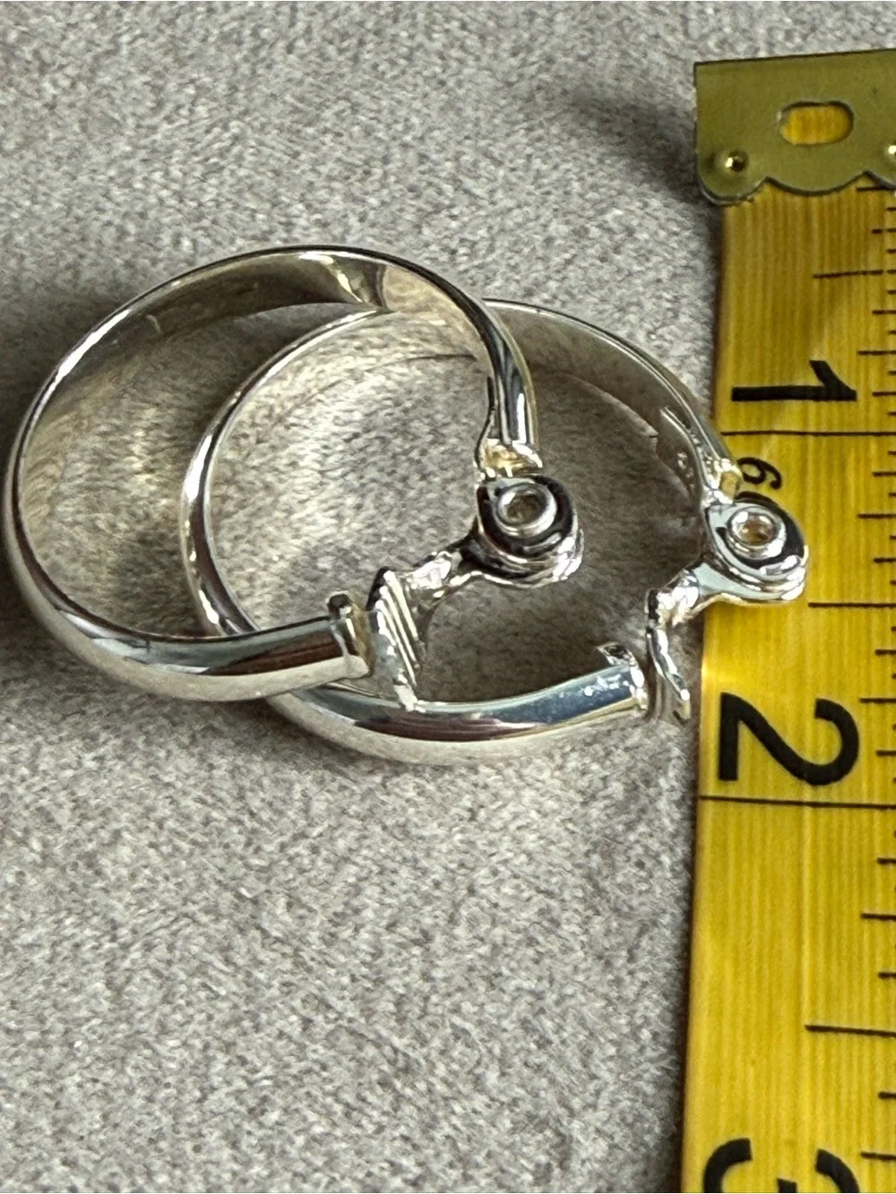 Polished Silver Hoop Earrings - Shiny Silver Finish